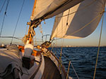 hot Santa Ana wind sailing in Santa Monica bay